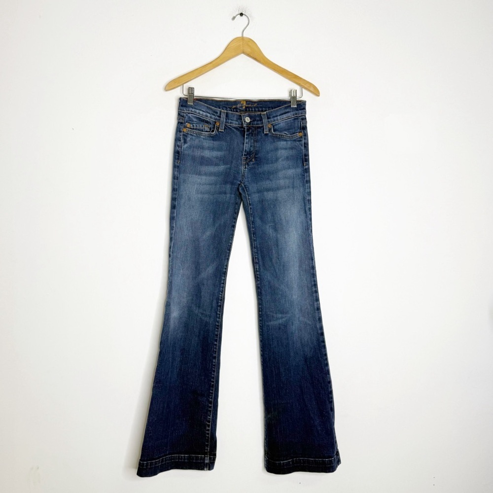 7 For All Mankind Dark Blue Flare Jeans